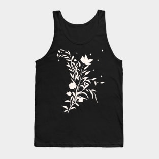 Burnt Orange Flowers Tank Top